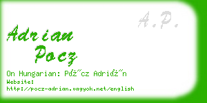 adrian pocz business card